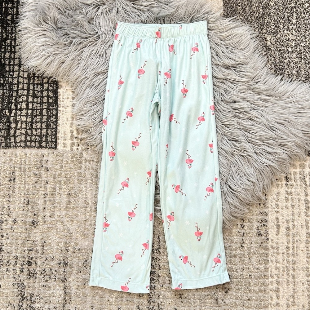 Crewcuts Girls Flamingo Designed Fleece Pajama Bottoms‎ Size Medium (8-9) NWT